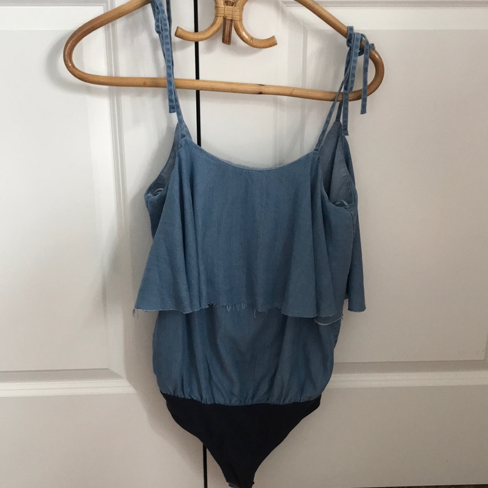 Zara trafaluc denimwear collection body suit